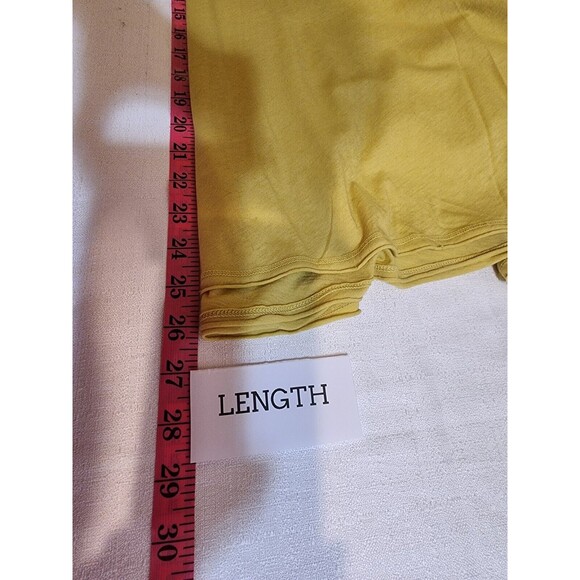 PROJECT SOCIAL T WOMENS LARGE YELLOW SHIRT MUSTARD SCOOP NECK RIBBED THERMAL - Picture 12 of 12